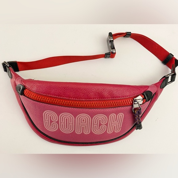 Coach Handbags - Coach Belt Bag/Fanny, Bright Cherry Multi/gunmetal EUC! *No handtag*